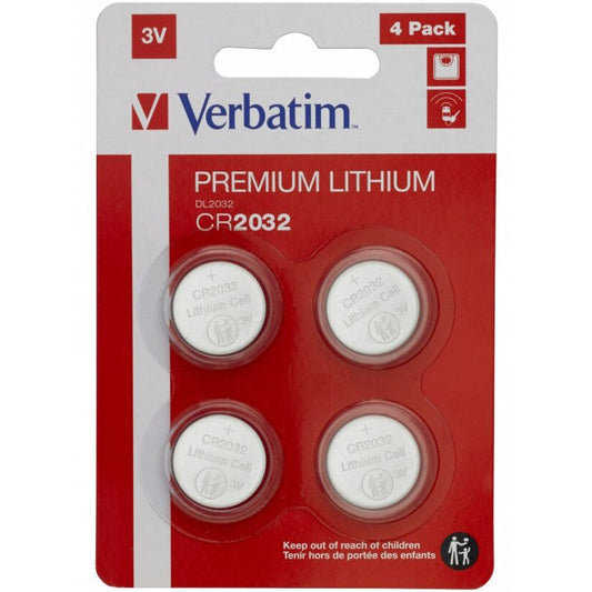 Bateria Verbatim, CR2032, Zestaw 4 sztuki 49533