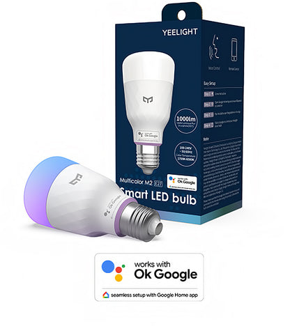 Żarówka LED Yeelight M2, Wi-Fi, E27, 8W, 1700K - 6500K, 1000lm, wielokolorowa YLDP001-A YLDP001-A 