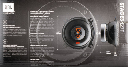Głośnik samochodowy JBL Stage3 427, 30W RMS, 102.4mm, zestaw 2 sztuki JBLSTAGE3427F