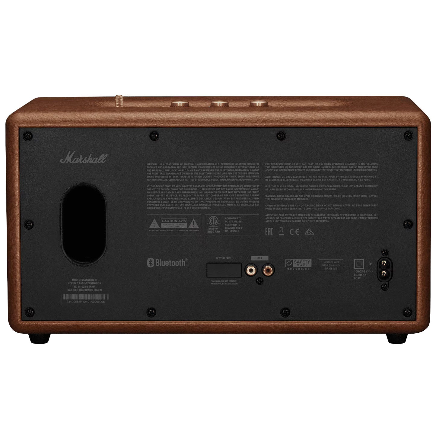 Marshall Stanmore III Bluetooth Speaker, 80W, Brown