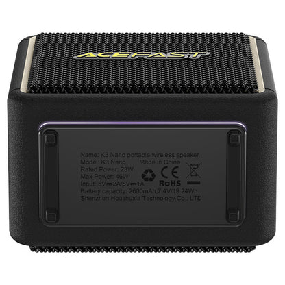 Przenośny głośnik Bluetooth Acefast K3 Nano, 1 x 30W - 1 x 16W, RGB, Wodoodporny, Czarny