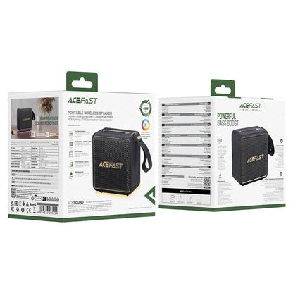Przenośny głośnik Bluetooth Acefast K3 Nano, 1 x 30W - 1 x 16W, RGB, Wodoodporny, Czarny