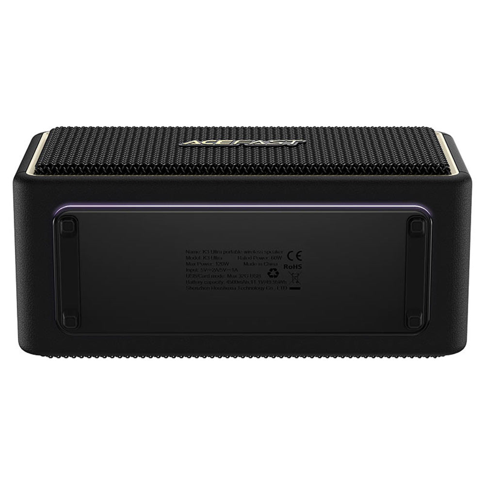 Głośnik Bluetooth Acefast K3 Ultra, 120W, RGB, Wodoodporny, Czarny