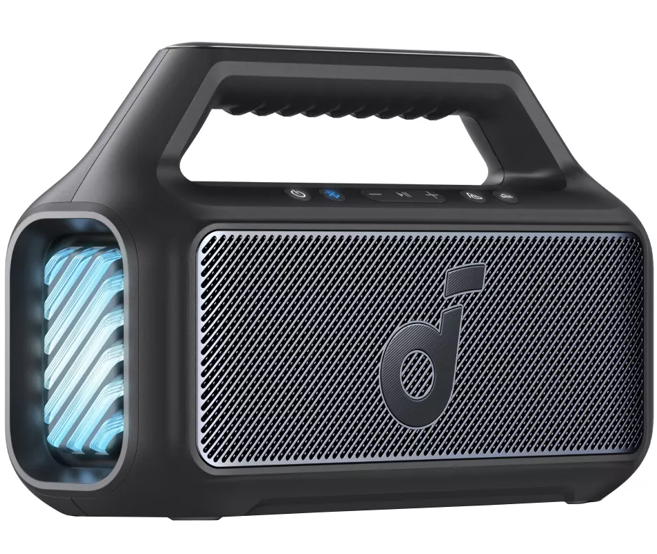 Przenośny głośnik Bluetooth Anker SoundCore Boom 2 Nowa Wersja, 80W, TWS, RGB, Wodoodporny, Czarny A3138012