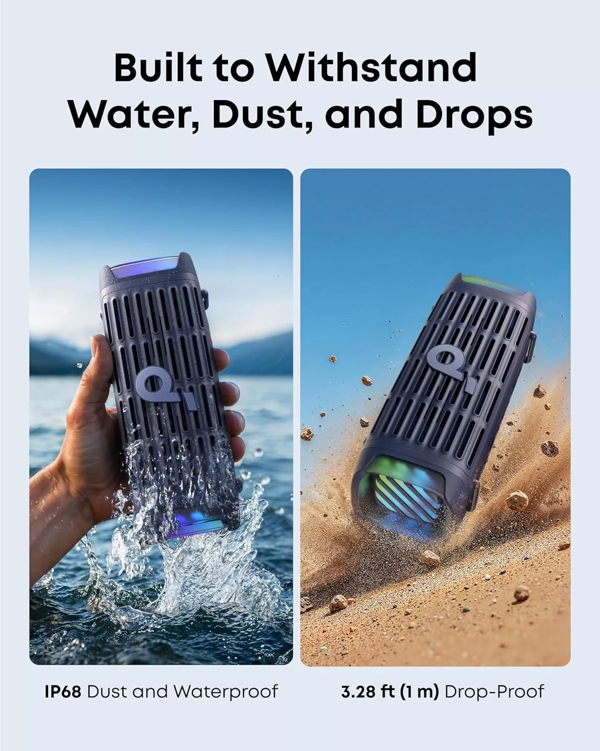 Przenośny głośnik Bluetooth Anker SoundCore Boom 3i, 50W, RGB, Wodoodporny, Niebieski D5100030