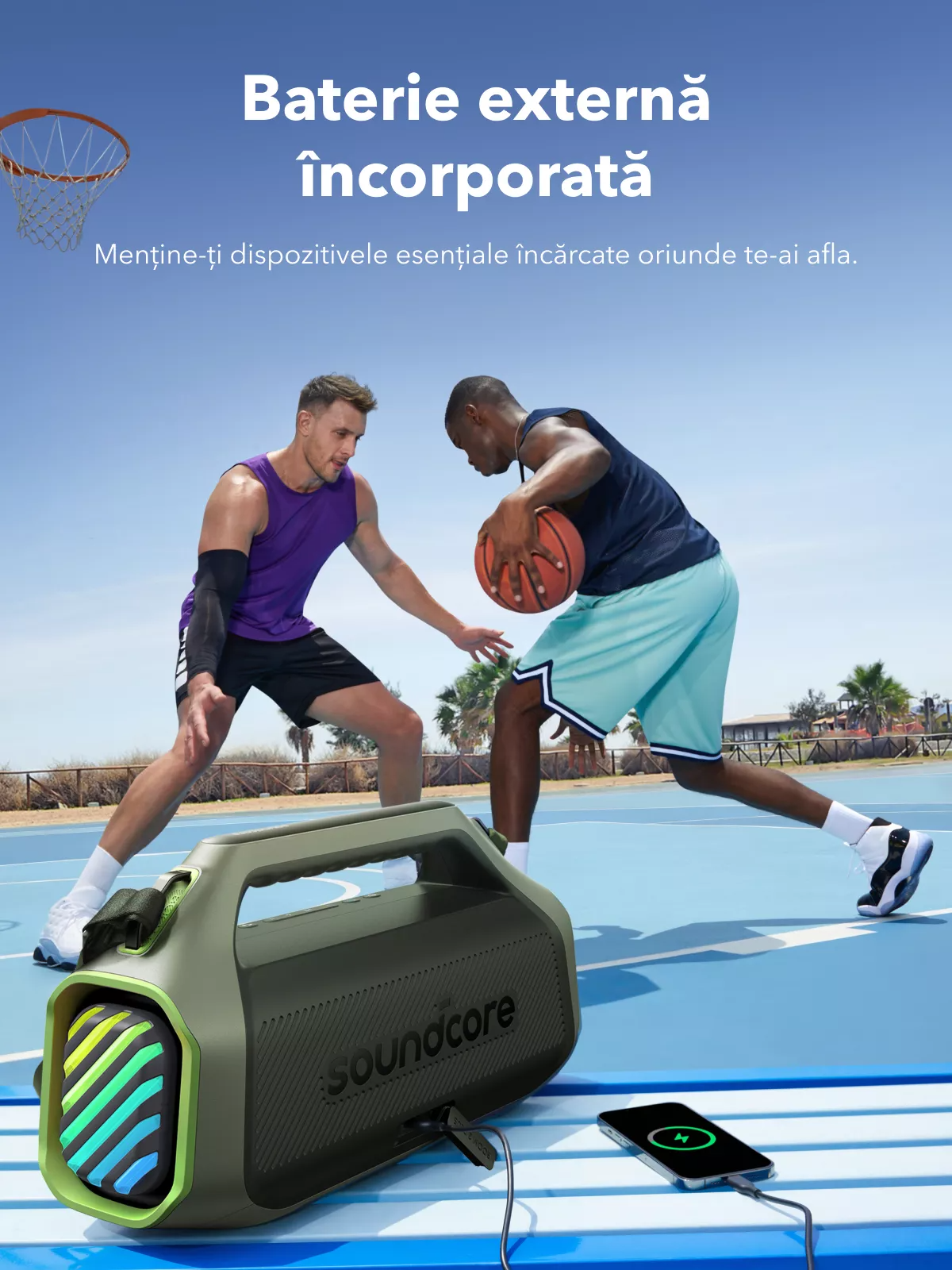 Anker SoundCore Boom 2 Plus New Version Portable Bluetooth Speaker, 140W, TWS, RGB, Waterproof, Green A3134062