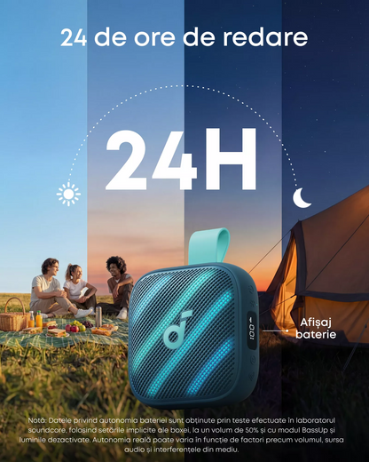 Przenośny głośnik Bluetooth Anker SoundCore Boom Go 3i, 15W, TWS, RGB, wodoodporny, niebieski D5103030