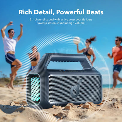 Przenośny Głośnik Bluetooth Anker SoundCore Boom 2, 80W, TWS, RGB, Wodoodporny, Niebieski A3138031