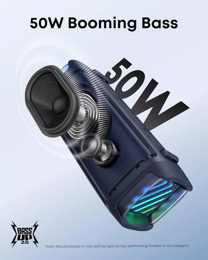 Przenośny głośnik Bluetooth Anker SoundCore Boom 3i, 50W, RGB, Wodoodporny, Niebieski D5100030