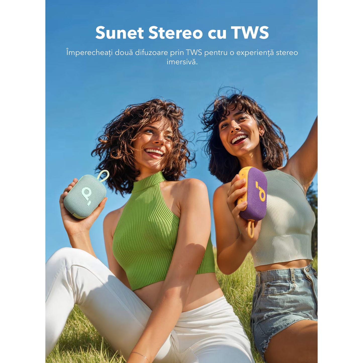 Przenośny głośnik Bluetooth Anker SoundCore Select 4 Go, 5W, TWS, wodoodporny, zielony A31X1061