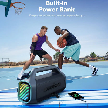 Przenośny głośnik Bluetooth Anker Soundcore Boom 2 Plus, 140W, RGB, wodoodporny, niebieski A3134031 