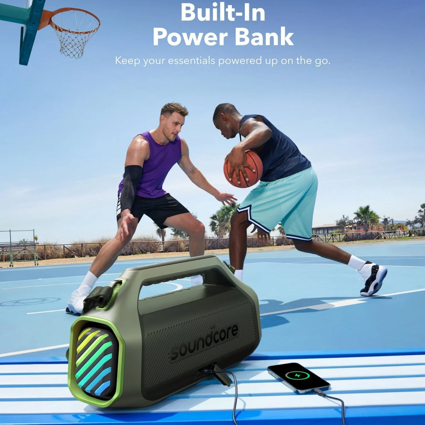 Przenośny głośnik Bluetooth Anker Soundcore Boom 2 Plus, 140W, RGB, wodoodporny, zielony A3134061 