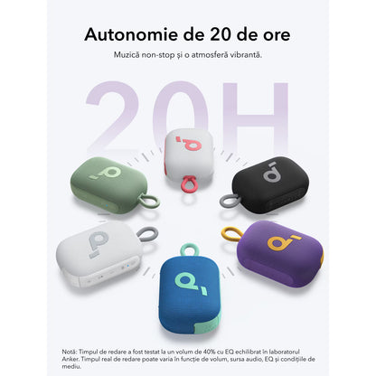 Przenośny głośnik Bluetooth Anker SoundCore Select 4 Go, 5W, TWS, wodoodporny, fioletowy A31X10Q1
