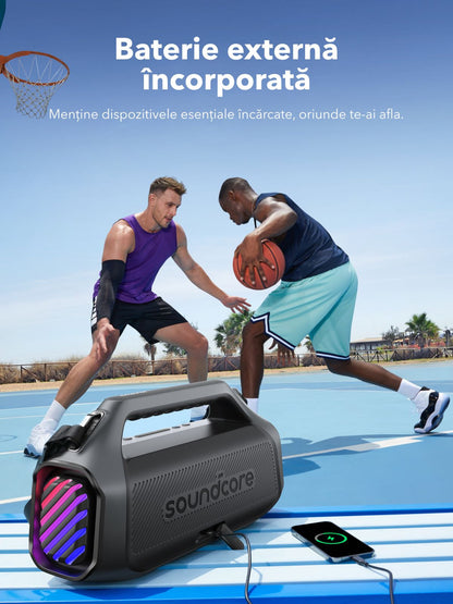 Przenośny głośnik Bluetooth Anker SoundCore Boom 2 Plus Nowa Wersja, 140W, TWS, RGB, Wodoodporny, Czarny A3134012