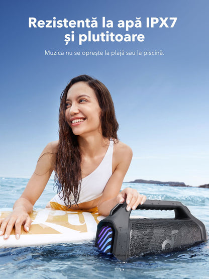 Przenośny głośnik Bluetooth Anker SoundCore Boom 2 Plus Nowa Wersja, 140W, TWS, RGB, Wodoodporny, Czarny A3134012