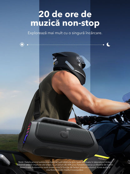 Przenośny głośnik Bluetooth Anker SoundCore Boom 2 Plus Nowa Wersja, 140W, TWS, RGB, Wodoodporny, Czarny A3134012