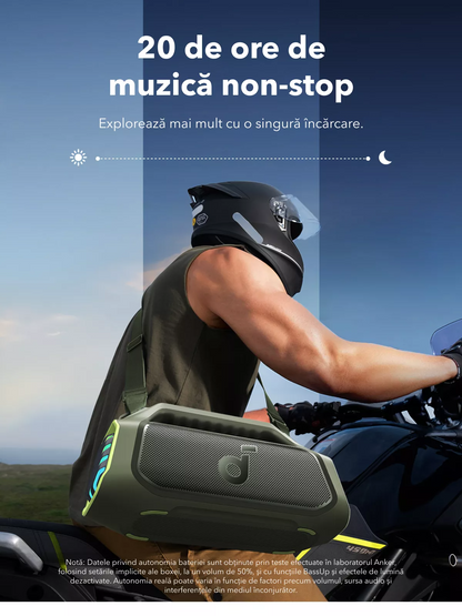 Anker SoundCore Boom 2 Plus New Version Portable Bluetooth Speaker, 140W, TWS, RGB, Waterproof, Green A3134062