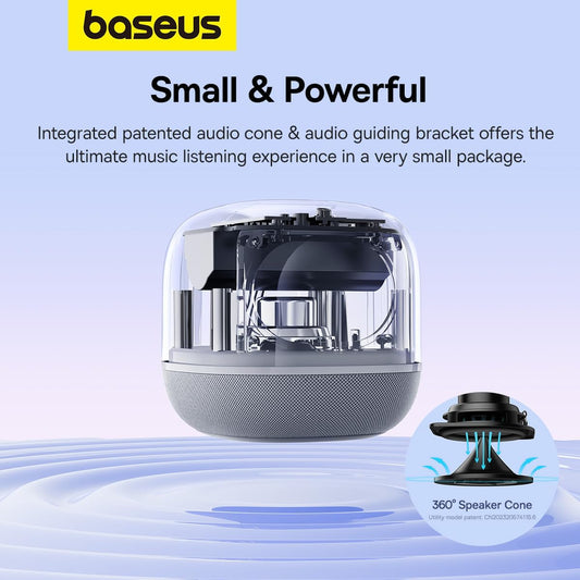 Baseus AeQur V2 White Bluetooth Speaker