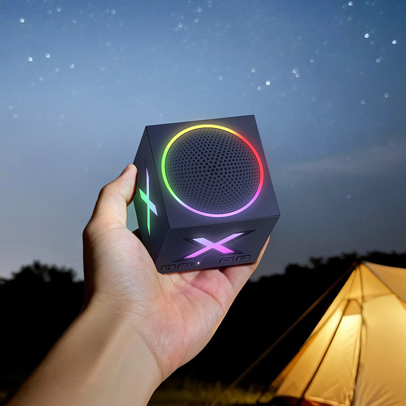 Przenośny głośnik Bluetooth Borofone BR101 Rubik, 5W, TWS, RGB, Niebieski