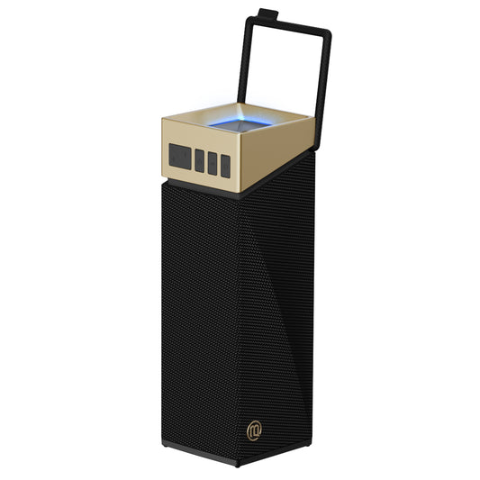 Przenośny głośnik Bluetooth Bugani Brief TT, 60W, RGB, wodoodporny, czarno-złoty