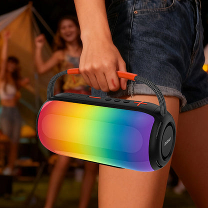 Przenośny głośnik Bluetooth Dudao Y21, 2 x 5W, TWS, RGB, Czarny