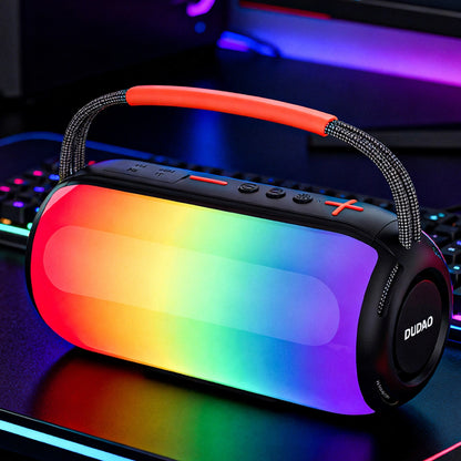 Przenośny głośnik Bluetooth Dudao Y21, 2 x 5W, TWS, RGB, Czarny