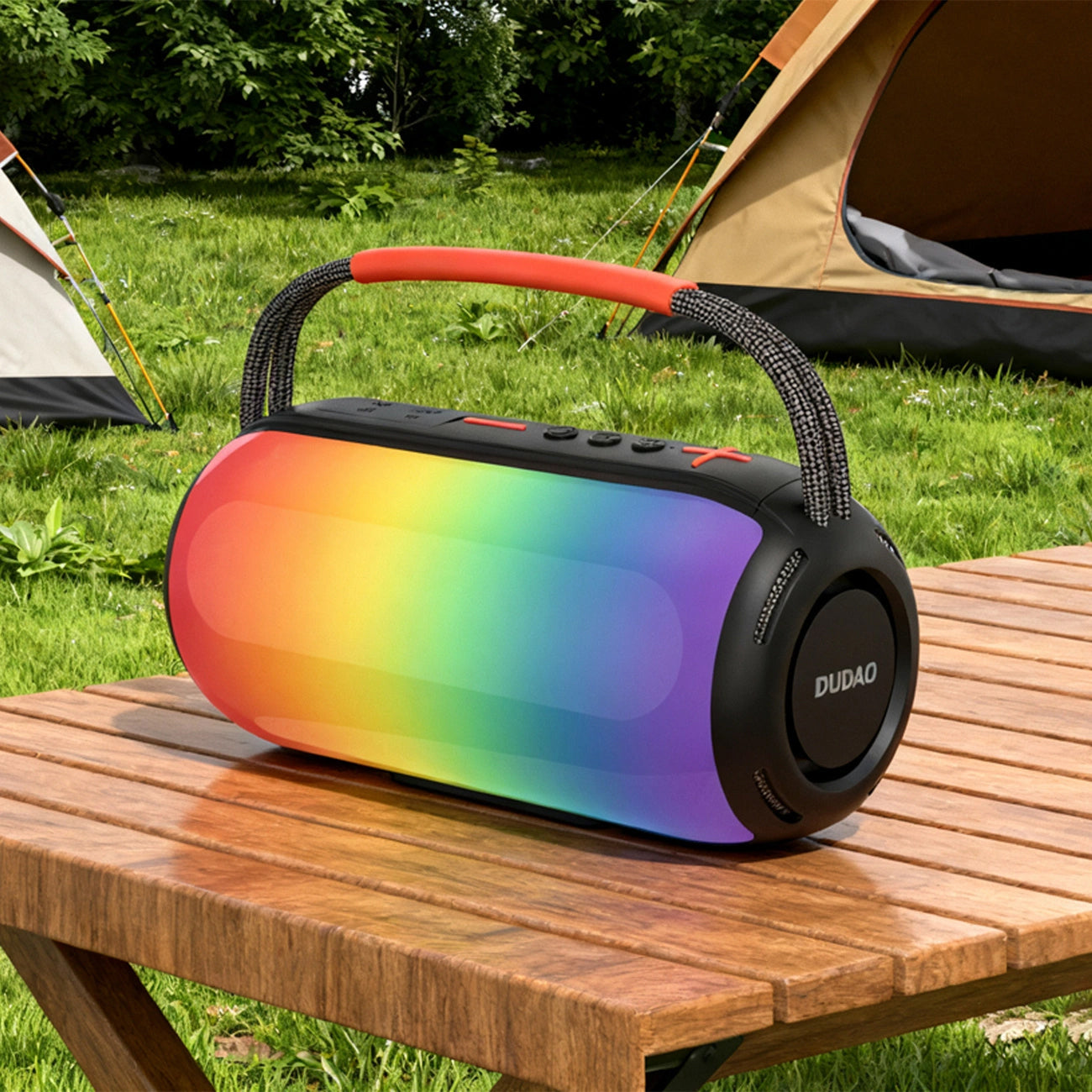 Przenośny głośnik Bluetooth Dudao Y21, 2 x 5W, TWS, RGB, Czarny
