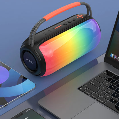 Przenośny głośnik Bluetooth Dudao Y21, 2 x 5W, TWS, RGB, Czarny