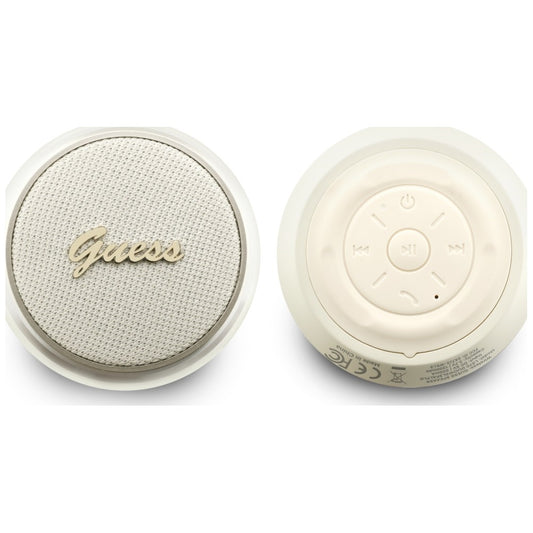 Przenośny głośnik Bluetooth Guess Script Metal Logo, 5W, TWS, Złoty