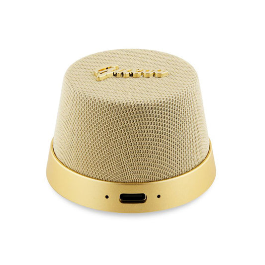 Przenośny Głośnik Bluetooth Guess Stand Magnetic Script Metal, 3W, Złoty