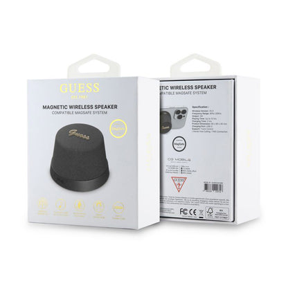 Przenośny Głośnik Bluetooth Guess Stand Magnetic Script Metal, 3W, Czarny