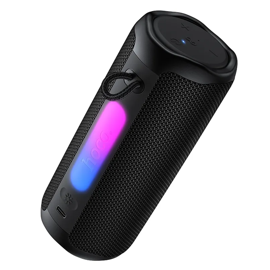 Przenośny głośnik Bluetooth HOCO HC50, 8W, TWS, RGB, wodoodporny, czarny