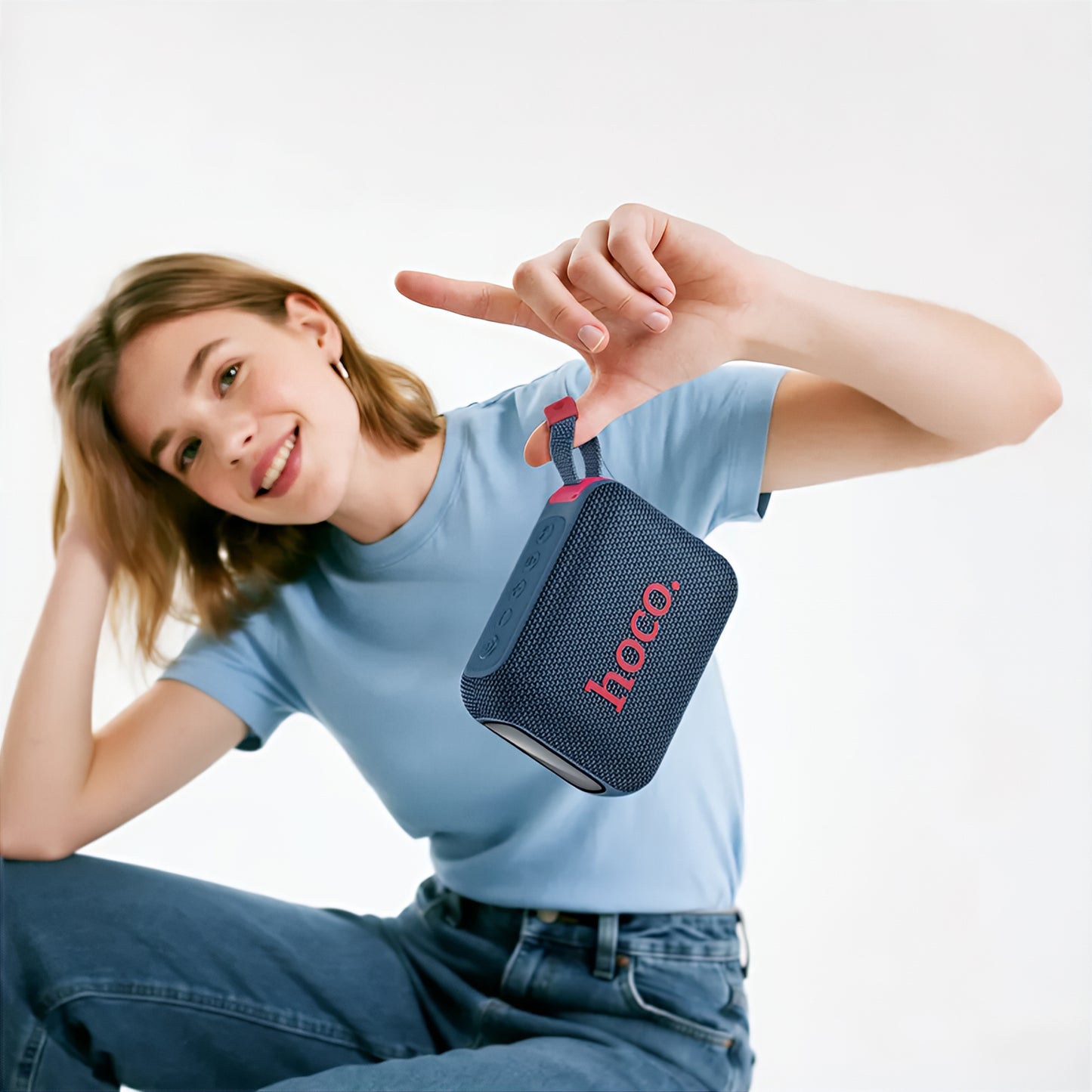 Przenośny głośnik Bluetooth HOCO HC31, 10W, TWS, RGB, Wodoodporny, Granatowy