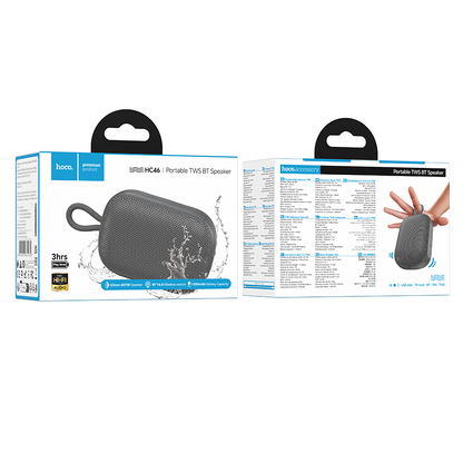 Przenośny głośnik Bluetooth HOCO HC46, 7W, TWS, Szary