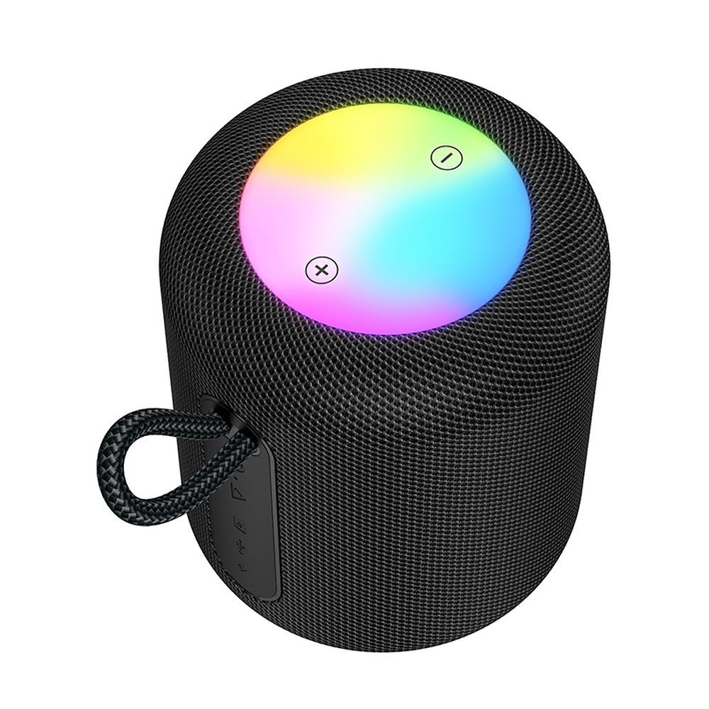 HOCO HC30 Portable Bluetooth Speaker, 5W, TWS, RGB, Black