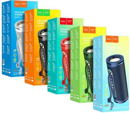 HOCO HC9 Dazzling Pulse Sports Portable Bluetooth Speaker, 10W, TWS, RGB, Blue