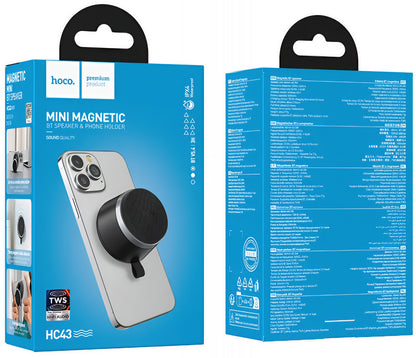 Przenośny głośnik Bluetooth HOCO HC43 Mini Magnetic, 8W, TWS, Czarny