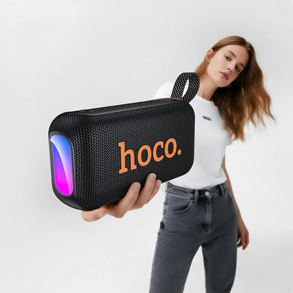 Przenośny głośnik Bluetooth HOCO HC32, 2 x 10W, TWS, RGB, Czarny