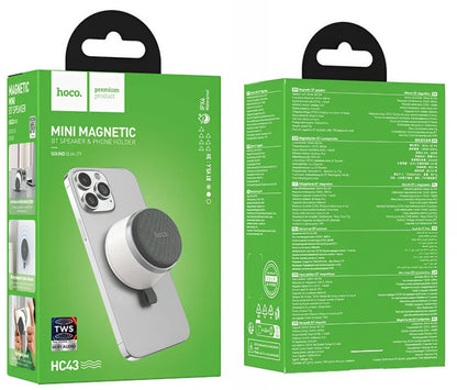 Przenośny głośnik Bluetooth HOCO HC43 Mini Magnetic, 8W, TWS, Biały