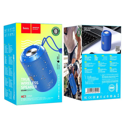 Przenośny głośnik Bluetooth HOCO HC1, 5W, TWS, Wodoodporny, Niebieski