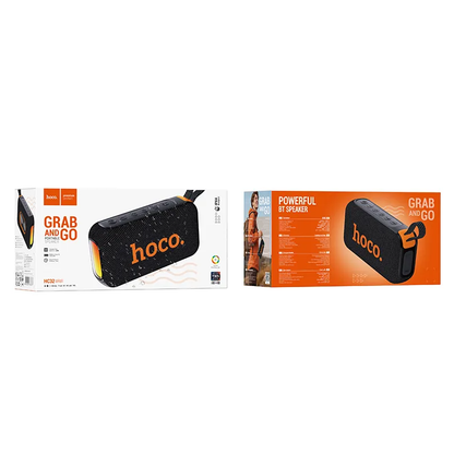 Przenośny głośnik Bluetooth HOCO HC32, 2 x 10W, TWS, RGB, Czarny