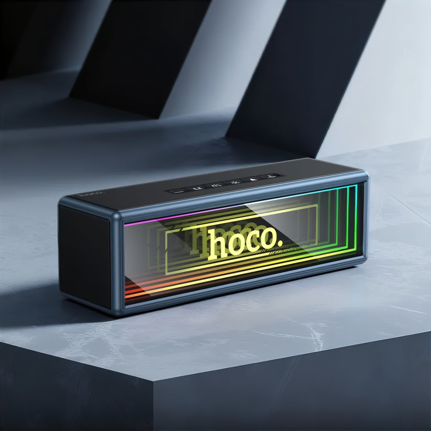 Przenośny głośnik Bluetooth HOCO HC40, 2 x 10W, TWS, RGB, Czarny