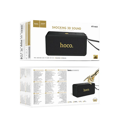 Przenośny głośnik Bluetooth HOCO HT1 Max, 2 x 20W, TWS, czarny