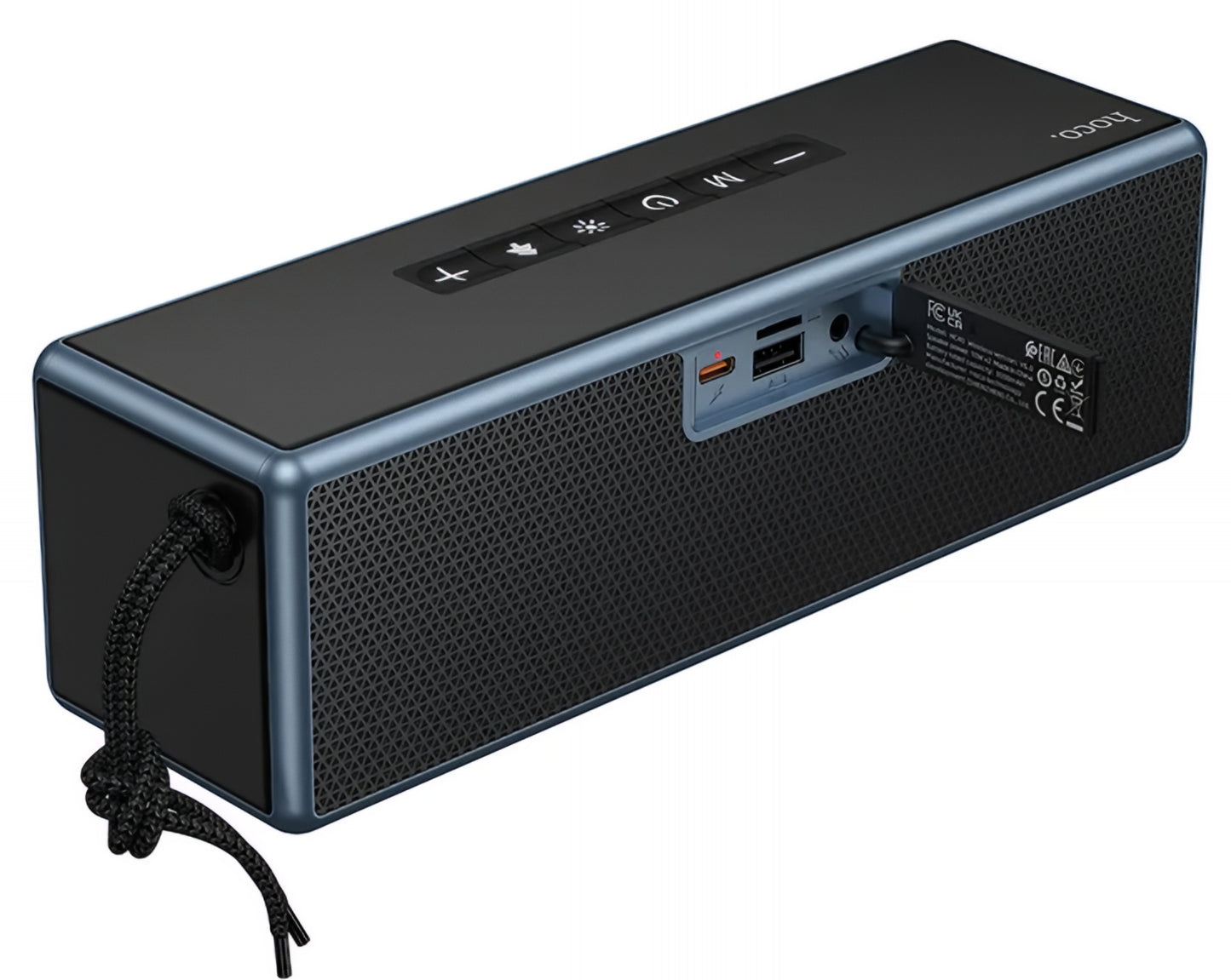 Przenośny głośnik Bluetooth HOCO HC40, 2 x 10W, TWS, RGB, Czarny