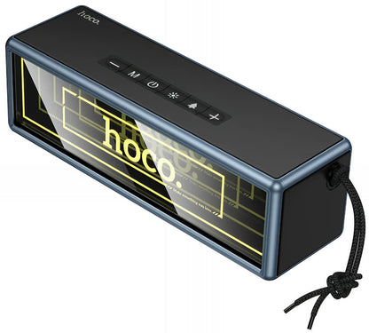 Przenośny głośnik Bluetooth HOCO HC40, 2 x 10W, TWS, RGB, Czarny