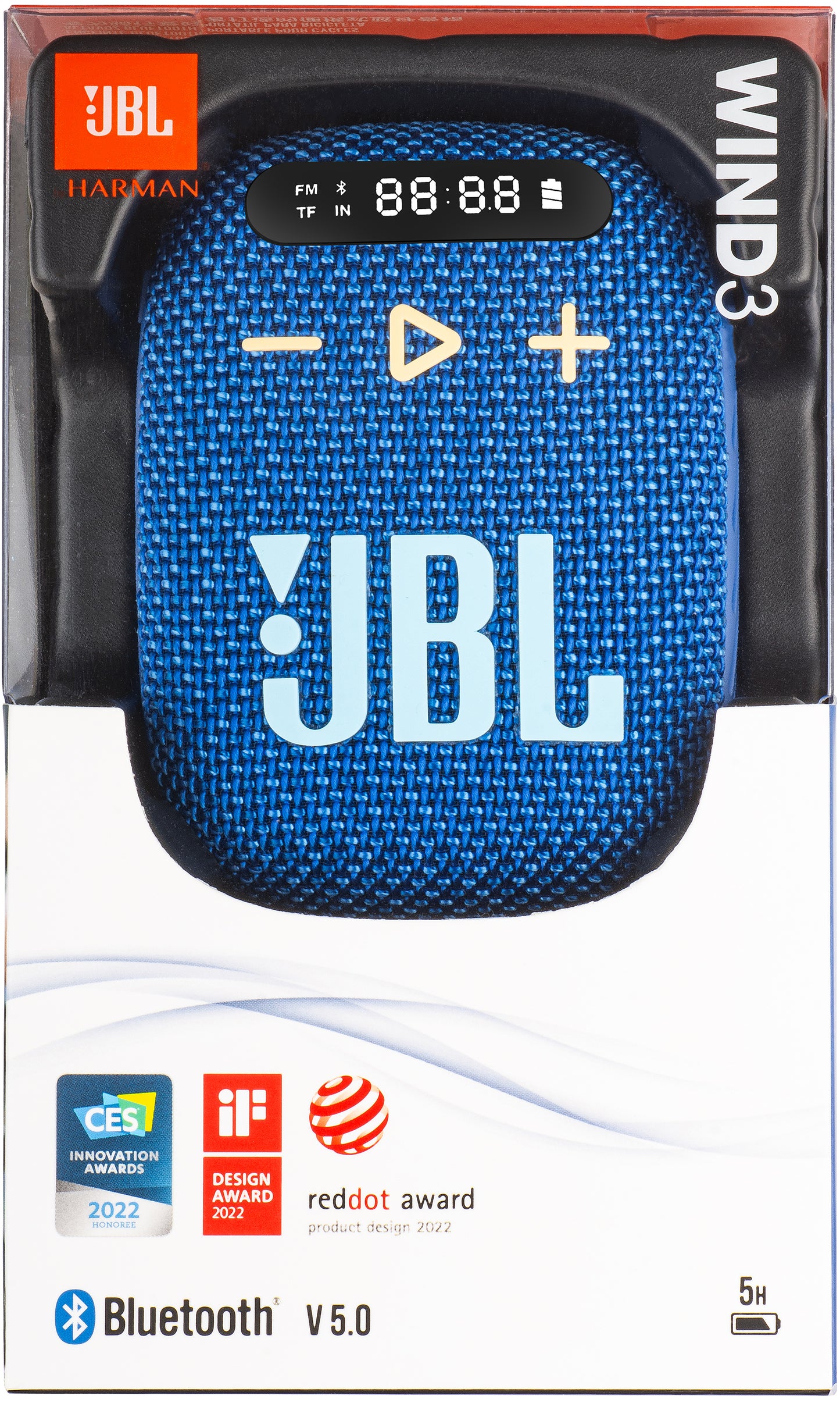 Przenośny głośnik Bluetooth JBL Wind 3, 5W, Wodoodporny, Niebieski JBLWIND3BLU