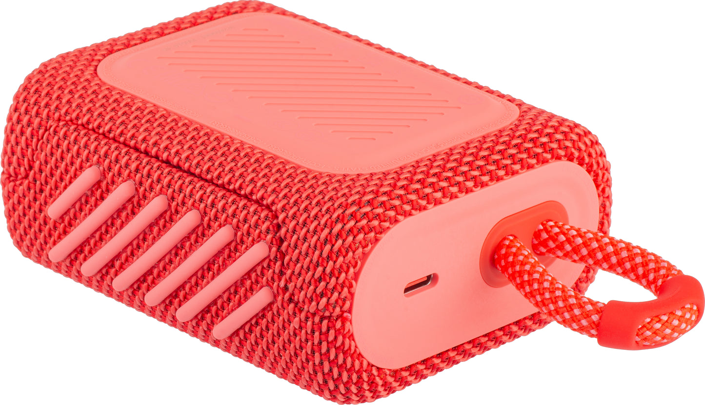 Przenośny głośnik Bluetooth JBL GO 3, 4,2 W, Pro Sound, wodoodporny, różowy JBLGO3RED