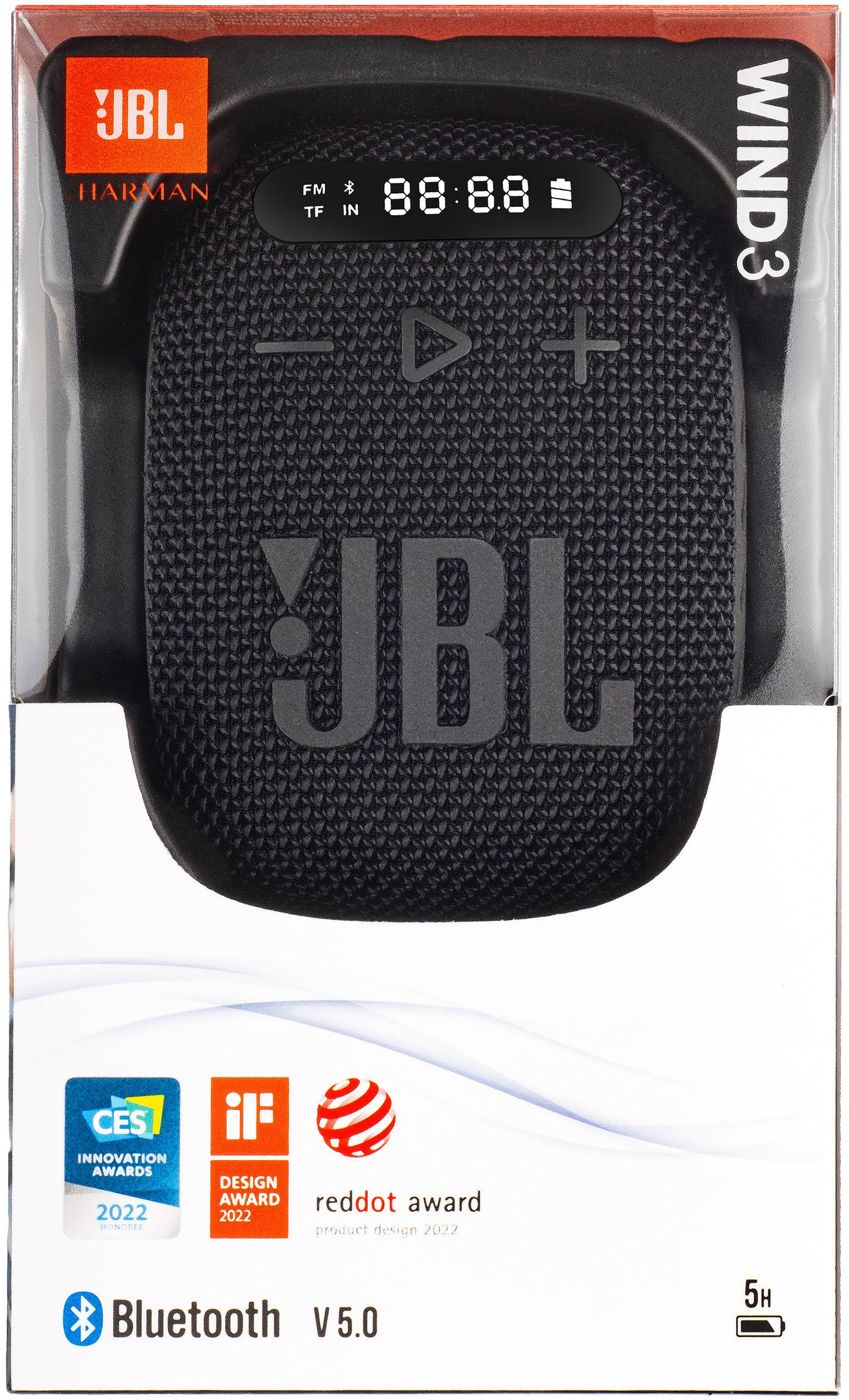 Przenośny głośnik Bluetooth JBL Wind 3, 5W, Wodoodporny, Czarny JBLWIND3