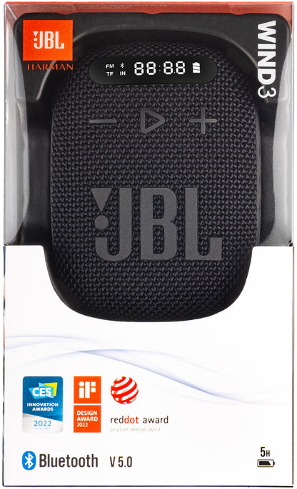 Przenośny głośnik Bluetooth JBL Wind 3, 5W, Wodoodporny, Czarny JBLWIND3