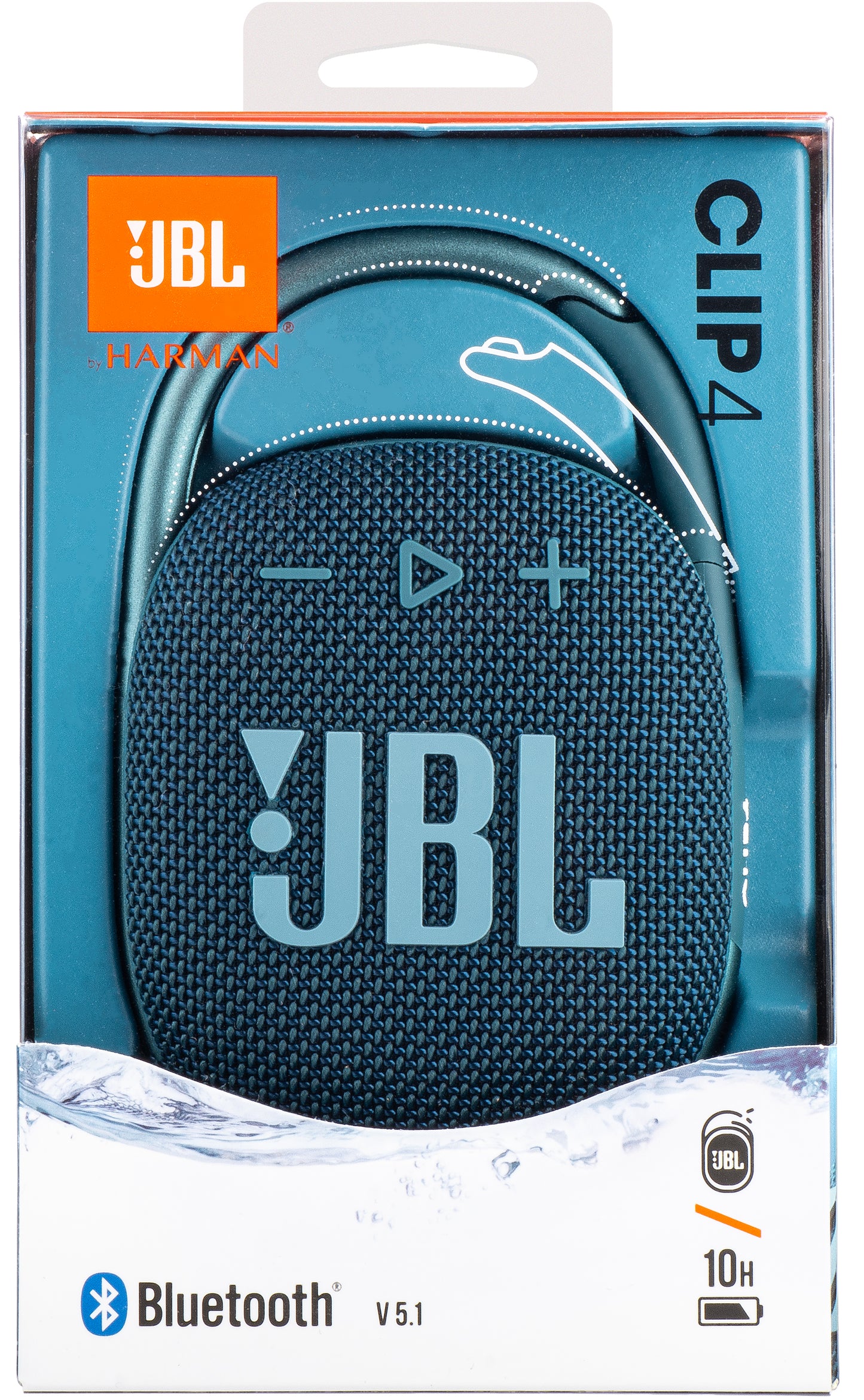 Przenośny głośnik Bluetooth JBL Clip 4, 5W, Pro Sound, wodoodporny, niebieski JBLCLIP4BLU